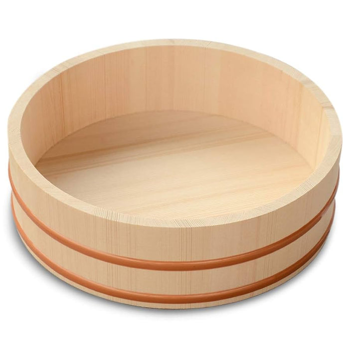 Miyabi Urushi Kogei 54Cm Hangiri Sawara - Authentic Japanese Wooden Rice Mixing Bowl
