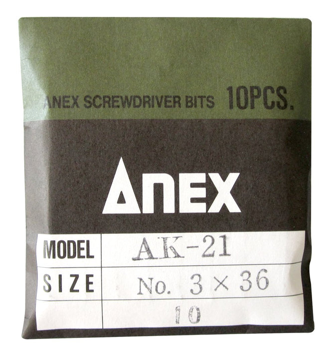 Anex 8mm Hexagon Single Head Manual Impact Bit Set 10 Pieces AK-21-Kiichin - The #1 Place for Japanese Goods in Your Hand!