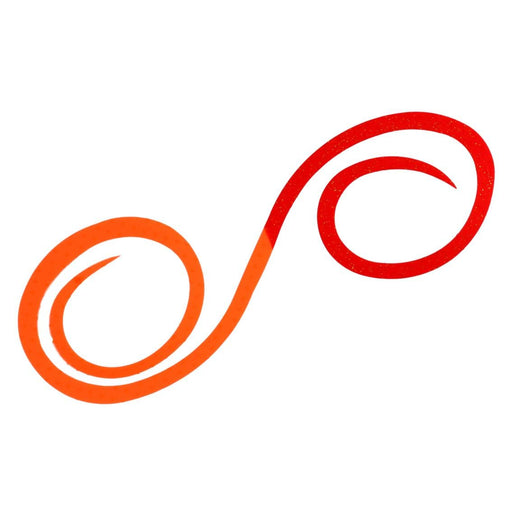 Daiwa Tairaba Silicone Necktie 3D Yari Twinkly Orange Red Glitter-Kiichin - The #1 Place for Japanese Goods in Your Hand!