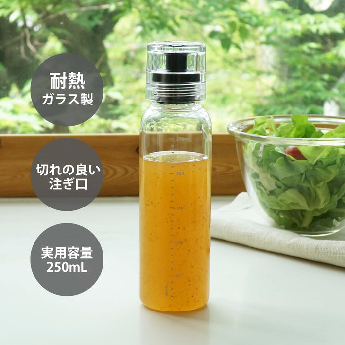 Hario 250ml Dressing Bottle Slim Black - Heat Safe for Boiling Water-Kiichin - The #1 Place for Japanese Goods in Your Hand!