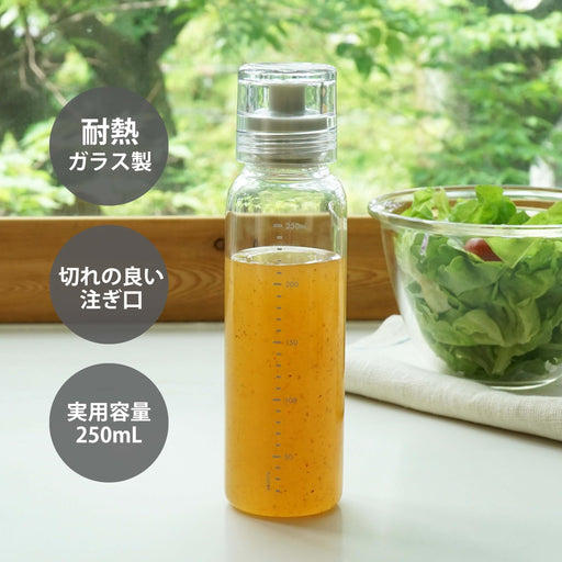 Hario Dressing Bottle Slim 250ml Pale Gray Boiling Water Safe DBSN-250-PGR-Kiichin - The #1 Place for Japanese Goods in Your Hand!