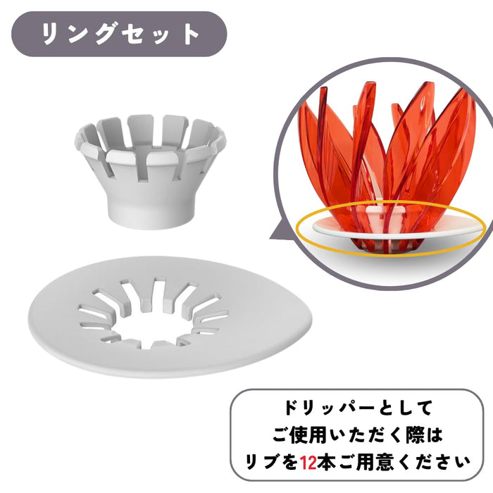 Hario Coffee Dripper Set White 1-4 Cups Spiral Ribs Hand Drip Base