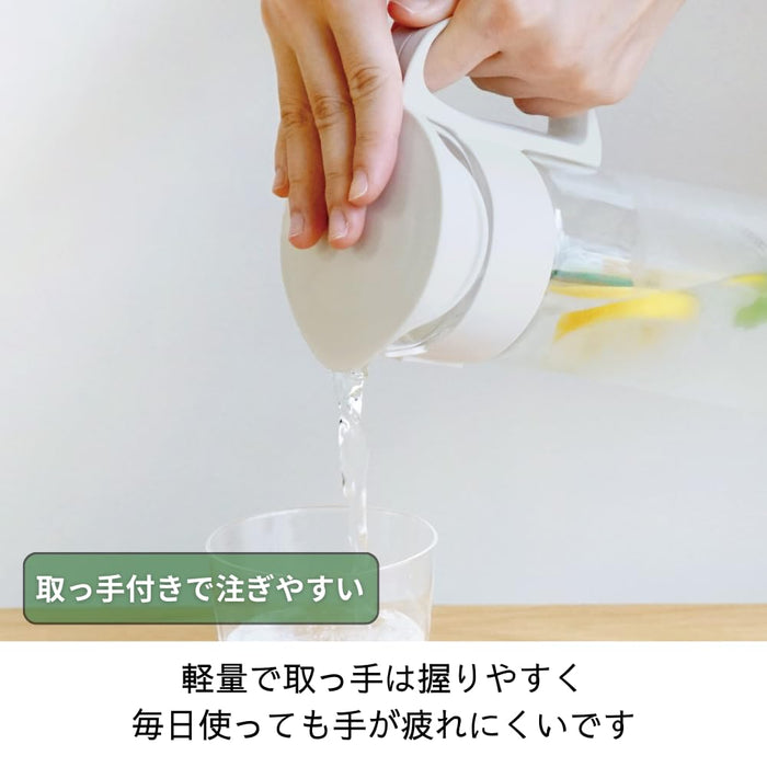 Hario Water Pot 1000ml Transparent Pure Gray Heat-Resistant Glass Jug