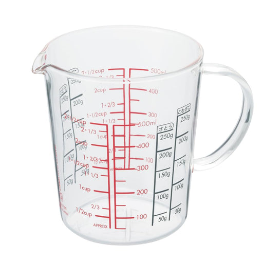 Hario 500ml Heat-Resistant Glass Measuring Cup with Handle - Made in Japan-Kiichin - The #1 Place for Japanese Goods in Your Hand!