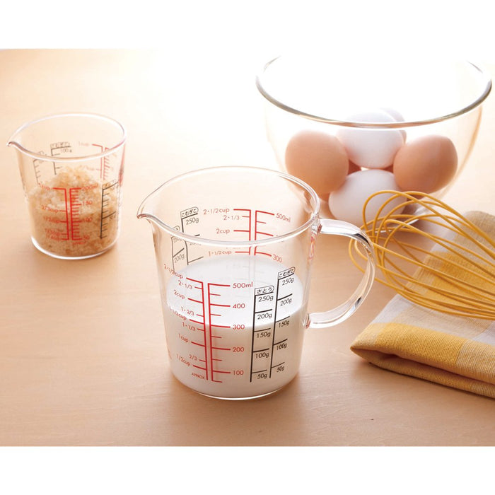 Hario 500ml Heat-Resistant Glass Measuring Cup with Handle - Made in Japan-Kiichin - The #1 Place for Japanese Goods in Your Hand!