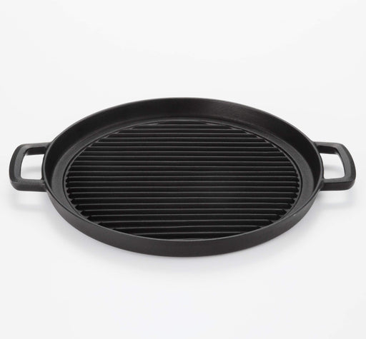 Iwachu 29cm Round Black Cast Iron Grill Pan Nambu Ironware 23051-Kiichin - The #1 Place for Japanese Goods in Your Hand!
