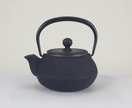 Iwachu 0.32L Black Arare Teapot With Enameled Interior & Lid Nanbu Ironware-Kiichin - The #1 Place for Japanese Goods in Your Hand!