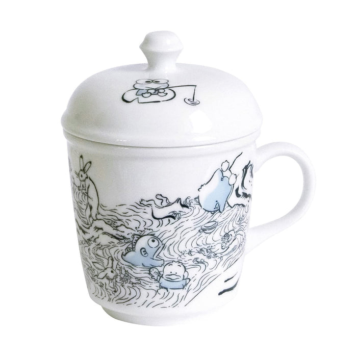 Kanesho Pottery Sanrio Happy Birthday Mug with Lid 260ml Choju Jinbutsu Giga-Kiichin - The #1 Place for Japanese Goods in Your Hand!
