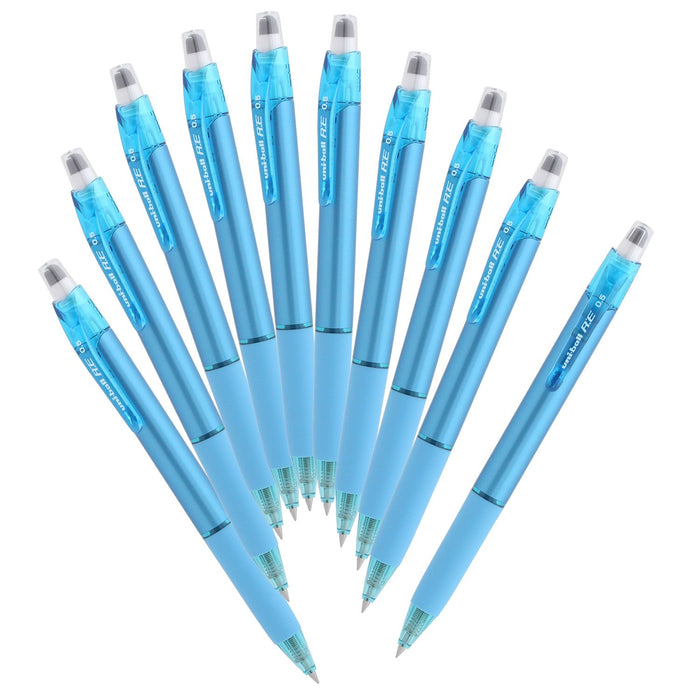 Mitsubishi Pencil Uniball Re Erasable Ballpoint Pen 0.5 Sky Blue 10-Pack-Kiichin - The #1 Place for Japanese Goods in Your Hand!