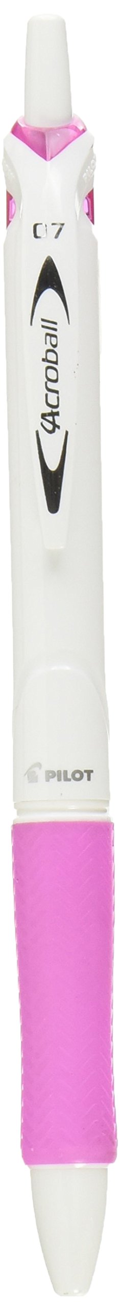 Pilot Acroball 150 Fine Point Knock Ballpoint Pen - White/Pink Body (Bab-15F-Wpb)-Kiichin - The #1 Place for Japanese Goods in Your Hand!