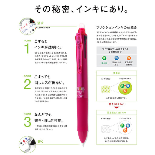Pilot Frixion Ball 3 05 Pink Fine Point Erasable Pen P-Lkfb60Ef-P-Kiichin - The #1 Place for Japanese Goods in Your Hand!