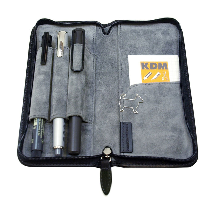 Pilot PSPC01B High-Quality Black Round Zipper Pen Case Ensemble-Kiichin - The #1 Place for Japanese Goods in Your Hand!