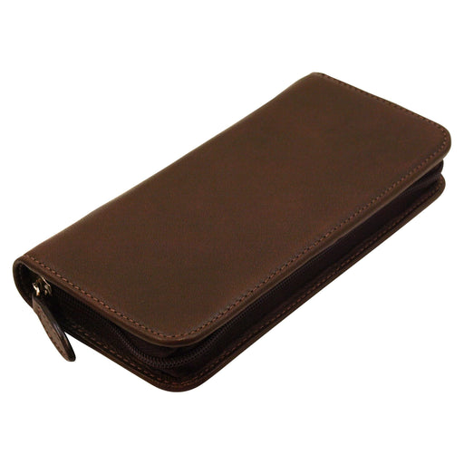 Pilot Samburu PSPC01DBN Round Zipper Pencil Case in Dark Brown-Kiichin - The #1 Place for Japanese Goods in Your Hand!