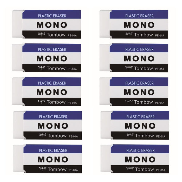 Tombow Mono PE01 Eraser Set Pack of 10 Pieces-Kiichin - The #1 Place for Japanese Goods in Your Hand!