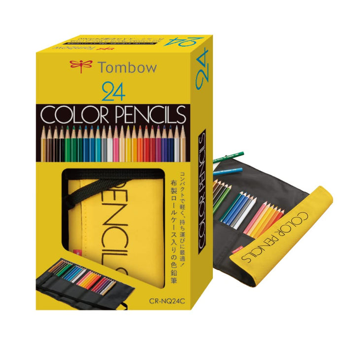 Tombow Colored Pencil Set with Mini Sharpener 24 Colors in Roll Case-Kiichin - The #1 Place for Japanese Goods in Your Hand!