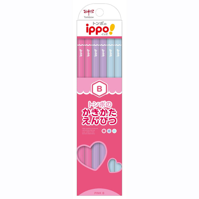 Tombow Ippo Drawing Pencil B Smooth Writing Plain Pink-Kiichin - The #1 Place for Japanese Goods in Your Hand!