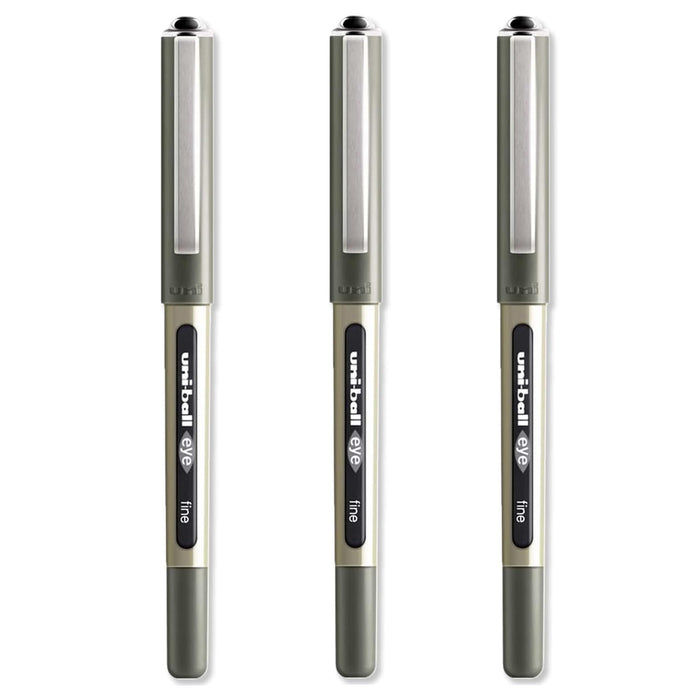 Mitsubishi Pencil Uni-Ball Eye Rollerball Pen UB-157 Medium Black 0.7mm Pack of 3-Kiichin - The #1 Place for Japanese Goods in Your Hand!