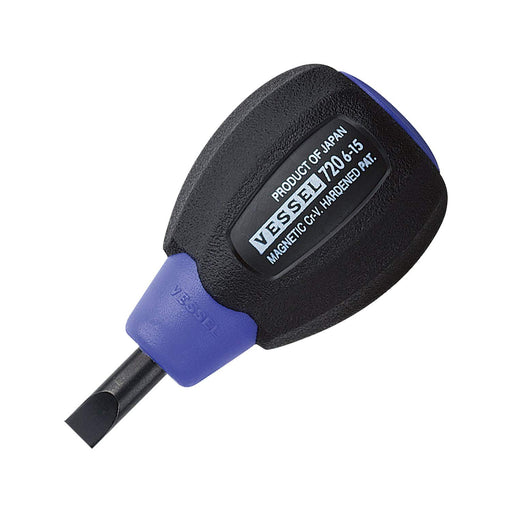 Vessel Brand Stubby Cushion Driver 6x15 720 - Compact Screwdriver-Kiichin - The #1 Place for Japanese Goods in Your Hand!