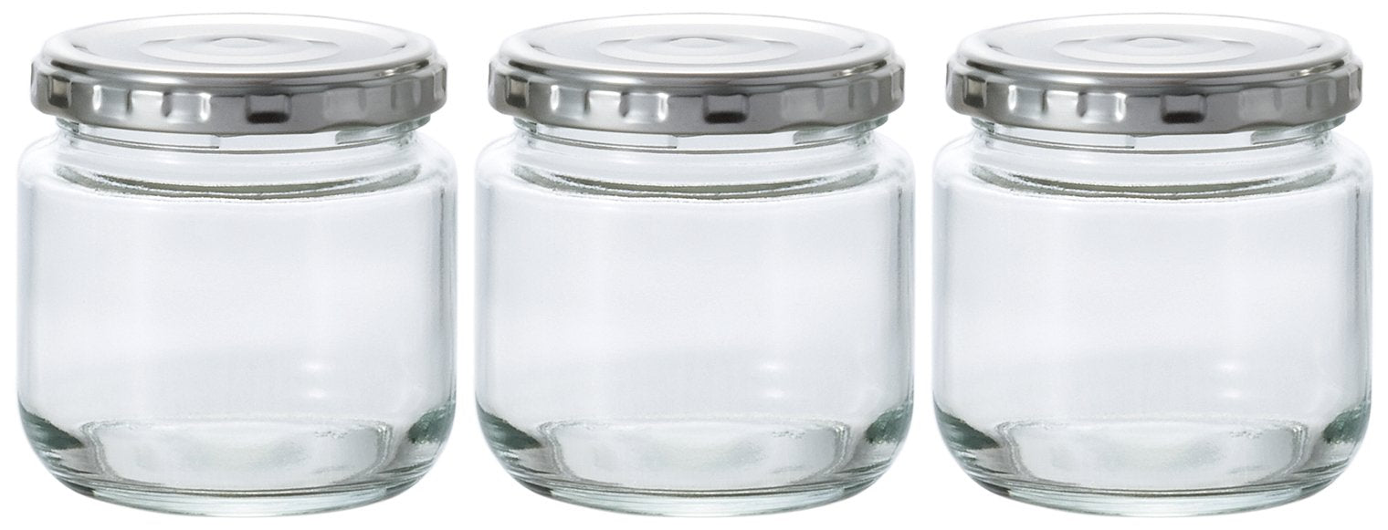 Aderia 190Ml Twist Cap Glass Canister Set of 3 - Airtight Seasoning Jar & Coffee Beans Storage-Kiichin - The #1 Place for Japanese Goods in Your Hand!