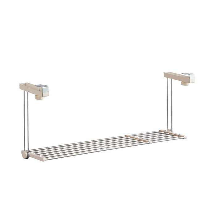 Bestco Japan Stainless Kitchen Rack - 1 Tier Telescopic Shelf, Gray (NY-1005)-Kiichin - The #1 Place for Japanese Goods in Your Hand!