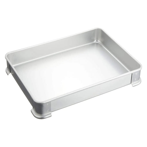 Ebm Stackable Tray for Gyoza and Soba Noodles - Anodized Aluminium, 300x220x50mm-Kiichin - The #1 Place for Japanese Goods in Your Hand!