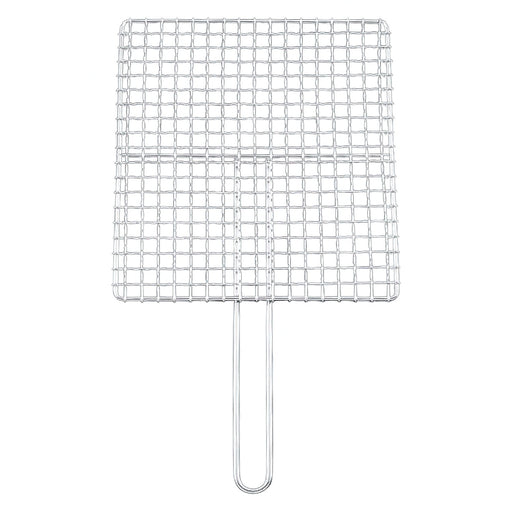 Ebm Stainless Steel BBQ Grill Mesh with Single Handle - 33cm-Kiichin - The #1 Place for Japanese Goods in Your Hand!