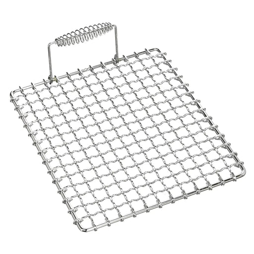 Ebm Stainless Steel BBQ Grill Mesh - Single Handle, 30cm-Kiichin - The #1 Place for Japanese Goods in Your Hand!