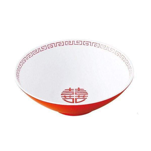 Entec Japan Zuishou Melamine Double Happiness Ramen Noodle Bowl - 940ml Authentic Japanese Dining Experience-Kiichin - The #1 Place for Japanese Goods in Your Hand!