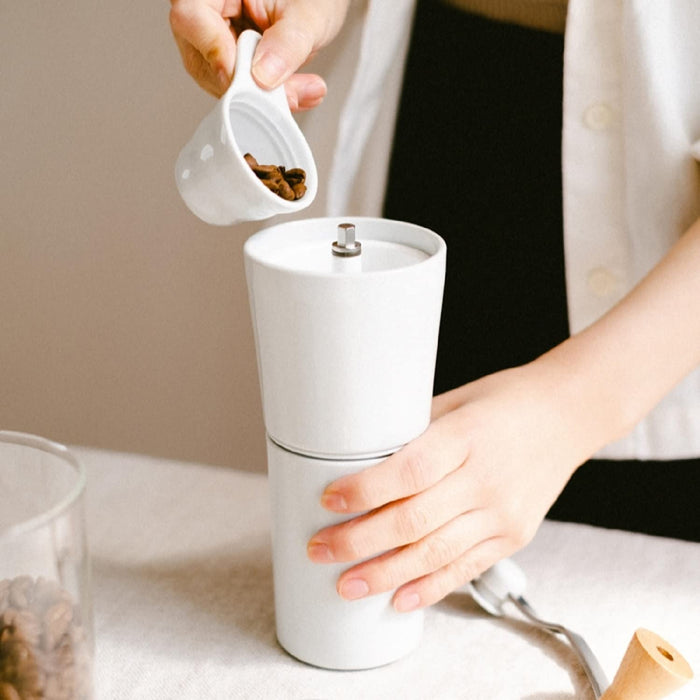 Hario Ceramic Coffee Grinder 30G White Arita Ware Japan - S-Ccg-2-W-Kiichin - The #1 Place for Japanese Goods in Your Hand!