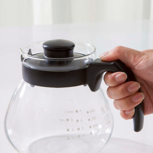 Hario 1000ml Coffee & Tea Server TCR-100-B Lever Microwave/Dishwasher Safe-Kiichin - The #1 Place for Japanese Goods in Your Hand!