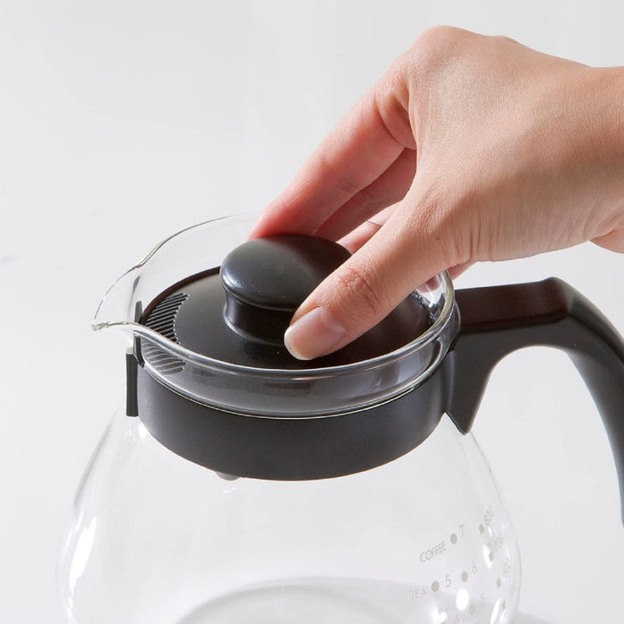 Hario 1000ml Coffee & Tea Server TCR-100-B Lever Microwave/Dishwasher Safe-Kiichin - The #1 Place for Japanese Goods in Your Hand!