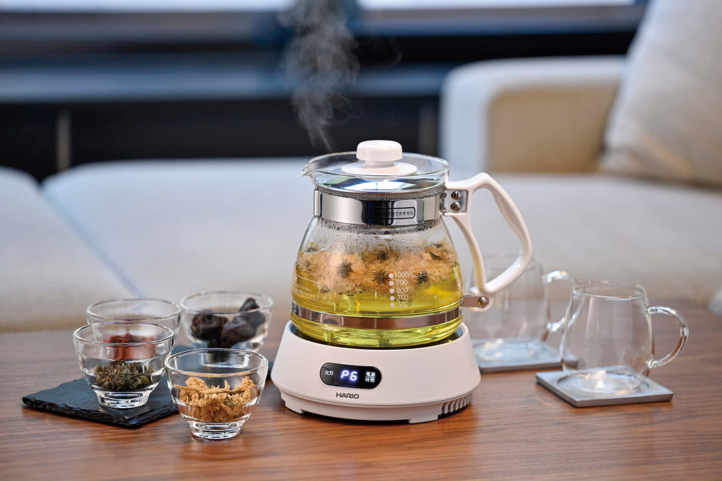 Hario Glass Microcomputer Decoction HMJN-1000-W Timer White-Kiichin - The #1 Place for Japanese Goods in Your Hand!
