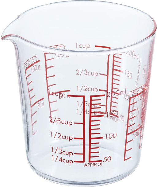 Hario Heat-Resistant Glass Measuring Cup 200Ml MJC-20-R-BK-Kiichin - The #1 Place for Japanese Goods in Your Hand!