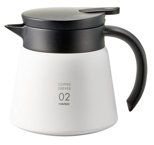 Hario V60 Stainless Steel Server 600 White - Japanese-Made Thermal Server-Kiichin - The #1 Place for Japanese Goods in Your Hand!