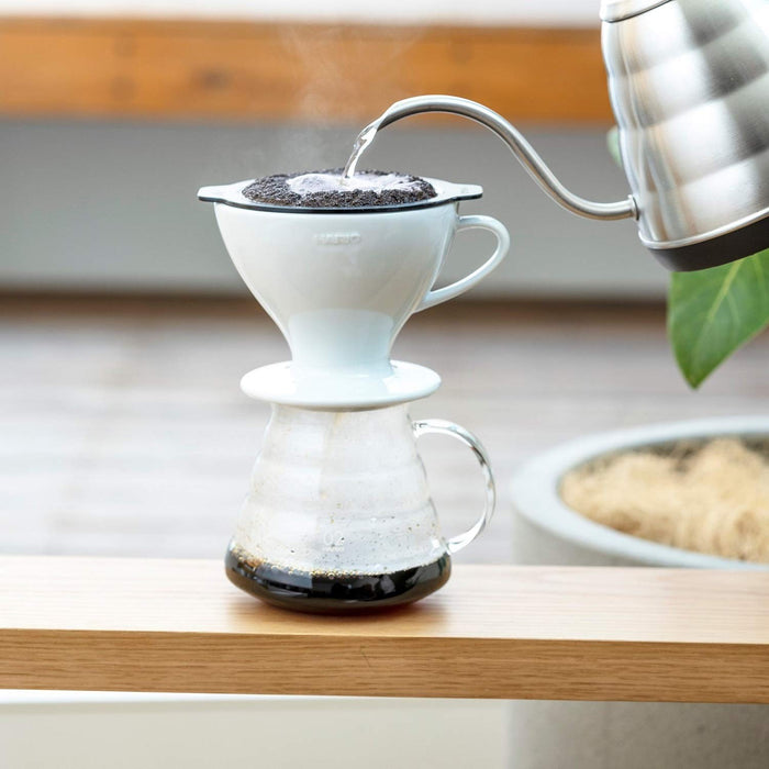 Hario W60 PDC-02-W Coffee Dripper Pete Licata Model 1-4 Cups White Japan-Kiichin - The #1 Place for Japanese Goods in Your Hand!