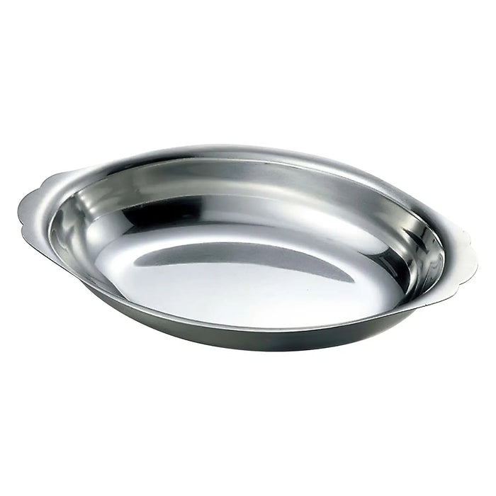 Ikeda Japan Stainless Steel Deep Gratin Dish - Premium Quality Cookware for a User-Friendly Kitchen-Kiichin - The #1 Place for Japanese Goods in Your Hand!