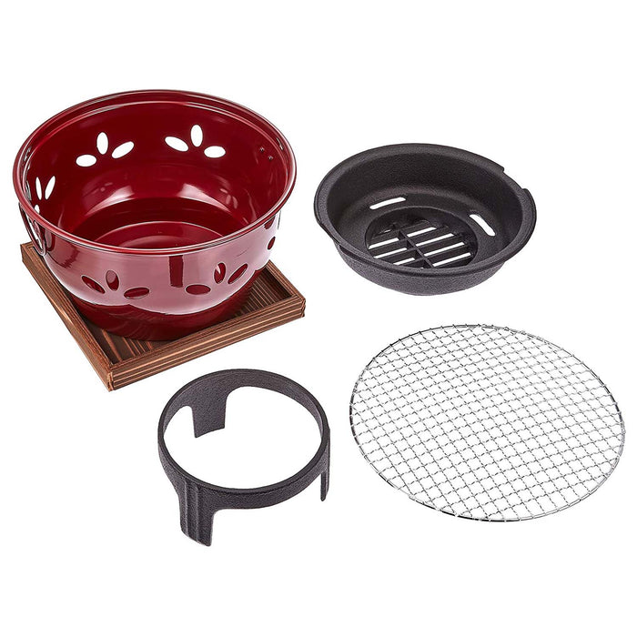 Ikenaga Aluminum Brown Charcoal Konro Grill - Premium Outdoor Cooking Equipment-Kiichin - The #1 Place for Japanese Goods in Your Hand!