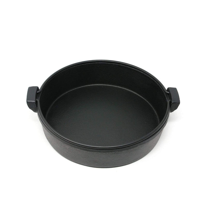 Ikenaga 26cm Induction Cast-Iron Sukiyaki Pan with Dual Handles-Kiichin - The #1 Place for Japanese Goods in Your Hand!