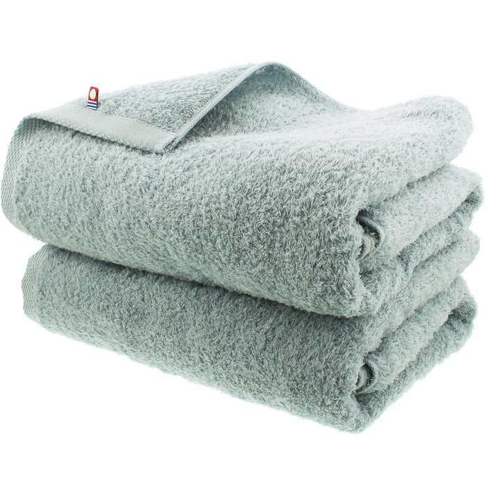 Imabari Factory 2-Pack Japanese Bath Towel, Smokey Blue, 120X60Cm-Kiichin - The #1 Place for Japanese Goods in Your Hand!