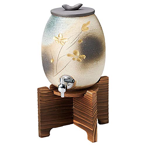Ziyue Kiln Japanese Tableware - Kinsai Flower Carving Shochu Server - 2000Cc White-Kiichin - The #1 Place for Japanese Goods in Your Hand!