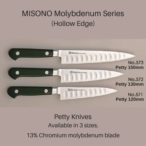 Misono Molybdenum Petty Knife (Hollow Edge) - 150mm (No.573)-Kiichin - The #1 Place for Japanese Goods in Your Hand!