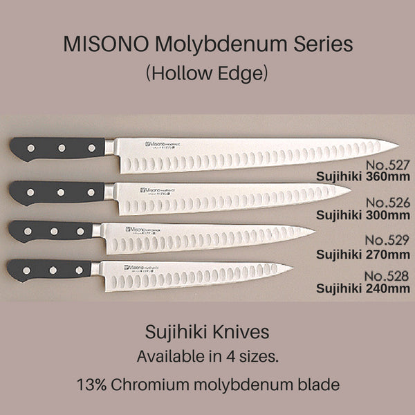Misono 270mm Hollow Edge Sujihiki Knife (No.529)-Kiichin - The #1 Place for Japanese Goods in Your Hand!