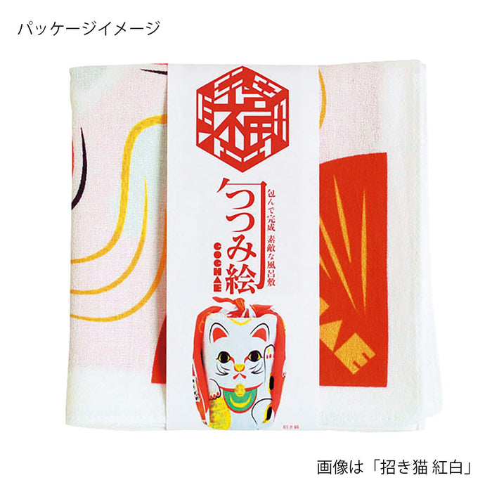 Musubi Furoshiki 48Cm Maneki Neko Kohaku - Made In Japan 20464-105-Kiichin - The #1 Place for Japanese Goods in Your Hand!