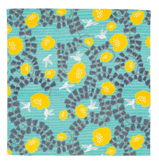 Musubi Furoshiki 70Cm Hummingbird Green - Authentic Japanese Made 21414-205-Kiichin - The #1 Place for Japanese Goods in Your Hand!