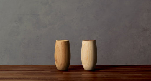 Riveret Japan Cocoon Tumbler Set - 330ml, Bamboo, Dishwasher Safe - White/Brown-Kiichin - The #1 Place for Japanese Goods in Your Hand!