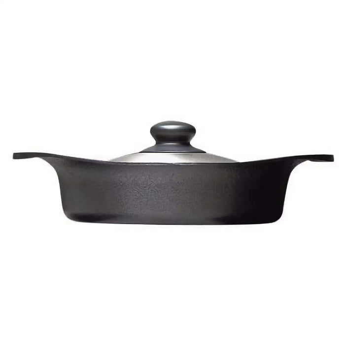 Nihon Yoshokki 22Cm Cast Iron Induction Shallow Casserole with Stainless Steel Lid-Kiichin - The #1 Place for Japanese Goods in Your Hand!