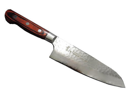 Takayuki Sakai Hammered Damascus VG10 Santoku 180mm-Kiichin - The #1 Place for Japanese Goods in Your Hand!