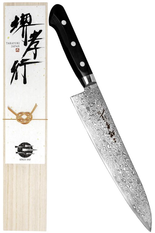 Takayuki Sakai Kitchenavi Damascus Gyuto 210mm V Gold No. 10 VG10 K21001-Kiichin - The #1 Place for Japanese Goods in Your Hand!