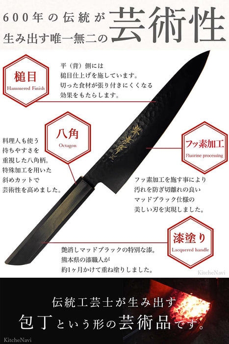 Takayuki Sakai Kitchenavi Rokoku Suikiki Knife 240Mm V Gold No.10 Vg10 Aoki Knife Seisakusho R24003-Kiichin - The #1 Place for Japanese Goods in Your Hand!