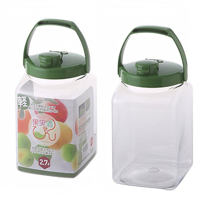 Takeya Japan 4L Square Fruit Liquor Bottle with Handle - Premium Quality for Refreshing Beverages-Kiichin - The #1 Place for Japanese Goods in Your Hand!